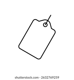 price tag icon, vector line isolated on white background. trendy and modern design