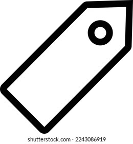 Vector de icono de etiqueta de precio en fondo blanco