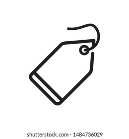 Price tag icon vector. Simple design on white background.