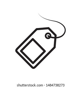 Price tag icon vector. Simple design on white background.