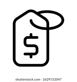 Prijskaartpictogram Vector Symbool Design Illustratie
