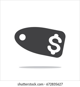 Price tag Icon vector in trendy flat style isolated on white background.