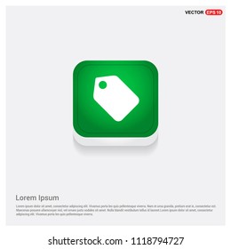 price tag iconGreen Web Button - Free vector icon