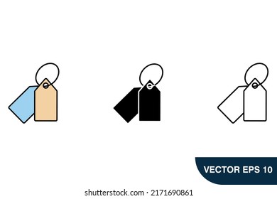 price tag icons set . price tag pack symbol vector elements for infographic web