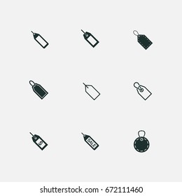 price tag icons set vector