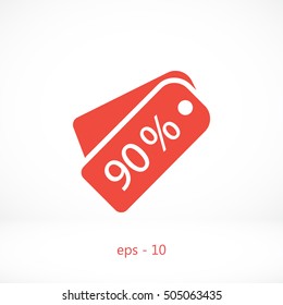 price tag icon.vector, flat design
