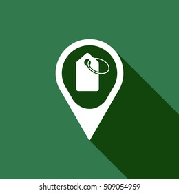Price tag icon,vector. Flat design.