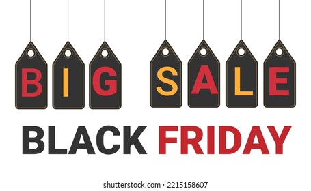 Price tag with the inscription black friday, sale.