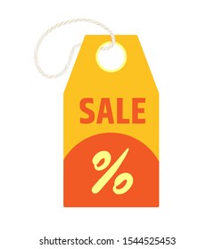 Price tag isolated icon. Seasonal discounts and sales