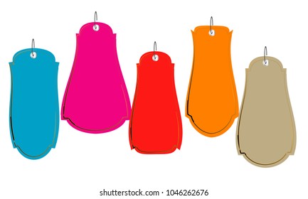 price tag label tag banner web sale isolated background collection