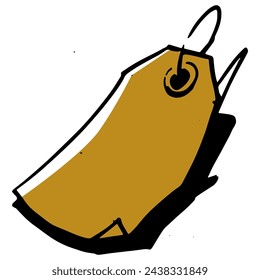 Price Tag label gold or gift tags for promo marketing or goods.