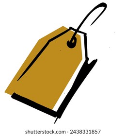 Price Tag label gold or gift tags for promo marketing or goods.