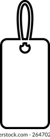 Price tag, label icon in line. paper price, blank product symbol, empty cardboard price sale mockup of Sale Template banner shopping isolated on transparent background vector for apps or web