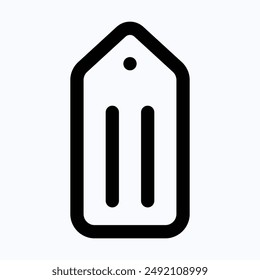 Price Tag Label Icon Symbol Vector Icon. Lineal Isolated Vector Icon.