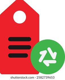 Price Tag label Icon Vector Flat Illustration