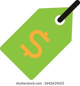 Icono de etiqueta de Precio Ilustración plana de Vector