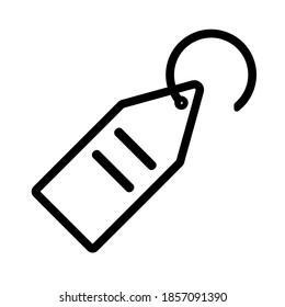 Price tag and label outline vector, blank banner and template isolated on white background. Store and merchandise flat icon.