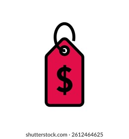 price tag, label sale icon vector in trendy