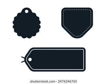 price tag label silhouette set| Vector art|Black Friday