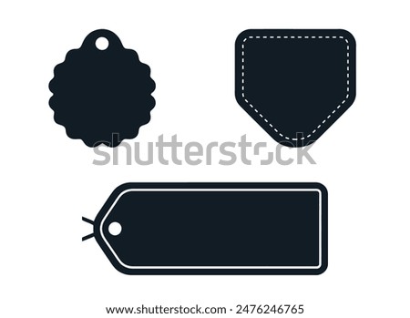 price tag label silhouette set| Vector art|Black Friday