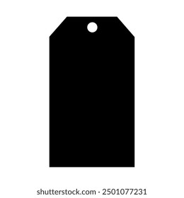 Price tag label silhouette. Vector image