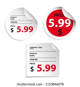 Price tag label sticker vector
