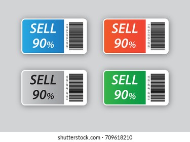 price tag, label vector isolated on background.