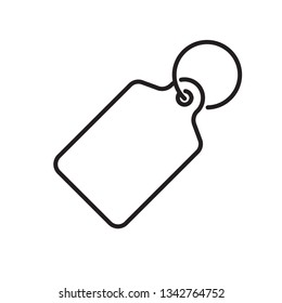 Price tag label. Vector paper gift blank line pricetag icon