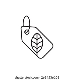 Etiqueta de Precio con una hoja, que indica productos ecológicos y sostenibles.