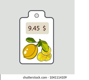 Price tag for lemon