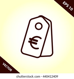 price tag line icon