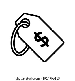 Price Tag Line Icon Design Vector Template