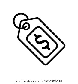 Price Tag Line Icon Design Vector Template