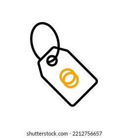 Price tag line icon. Simple element illustration. Price tag concept outline symbol design.