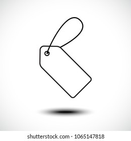 Price tag line icon. Vector illustration