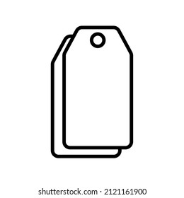 Price tag line icon, vector outline logo isolated on white background