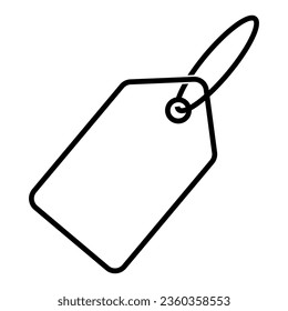 Price tag line icon. Vector illustration isolated on white background
