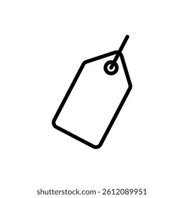 price tag line icon vector in trendy