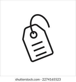 price tag line new vector icon
