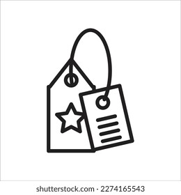 icono de línea de etiqueta de precio nuevo vector