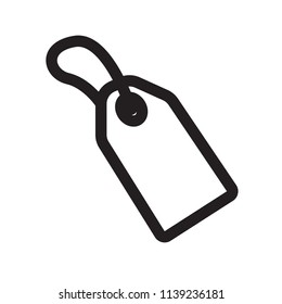 Price tag minimal outline vector icon for web and mobile