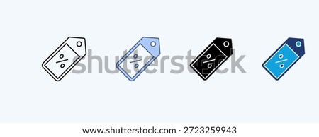 Price Tag Multiple Icon Illustration Vector
