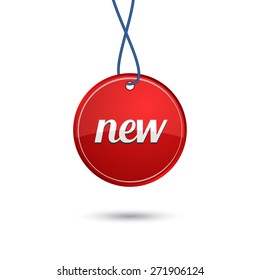 Price tag with new text