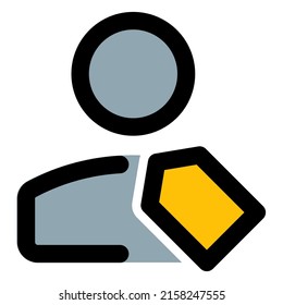 etiqueta de precio de un objeto para el usuario clásico