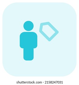 price tag of an object for the employee