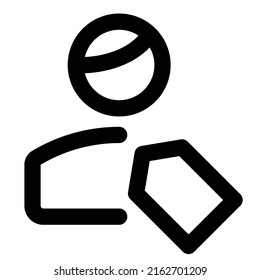 price tag of an object for the single user