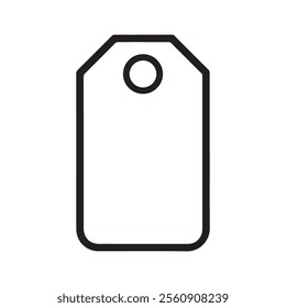 Price tag outline icon vector on white background	
