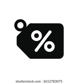 Price tag with a percentage symbol icon