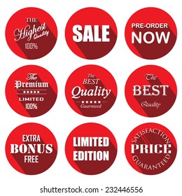 price tag red circle labels and stickers