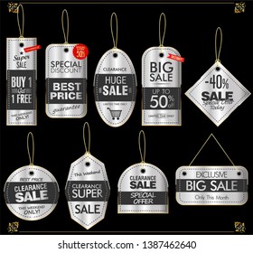Price tag retro vintage collection vector illustration 